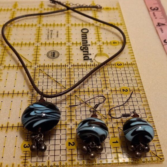 Jewelry - Art Glass necklace and earrings